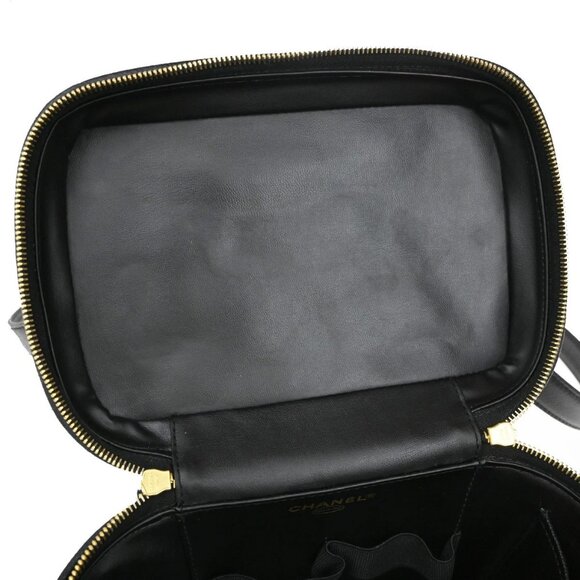 CHANEL CC 2Way Vanity Shoulder Hand Bag Grained Calfskin Leather BK 620RL401 - Picture 10 of 16